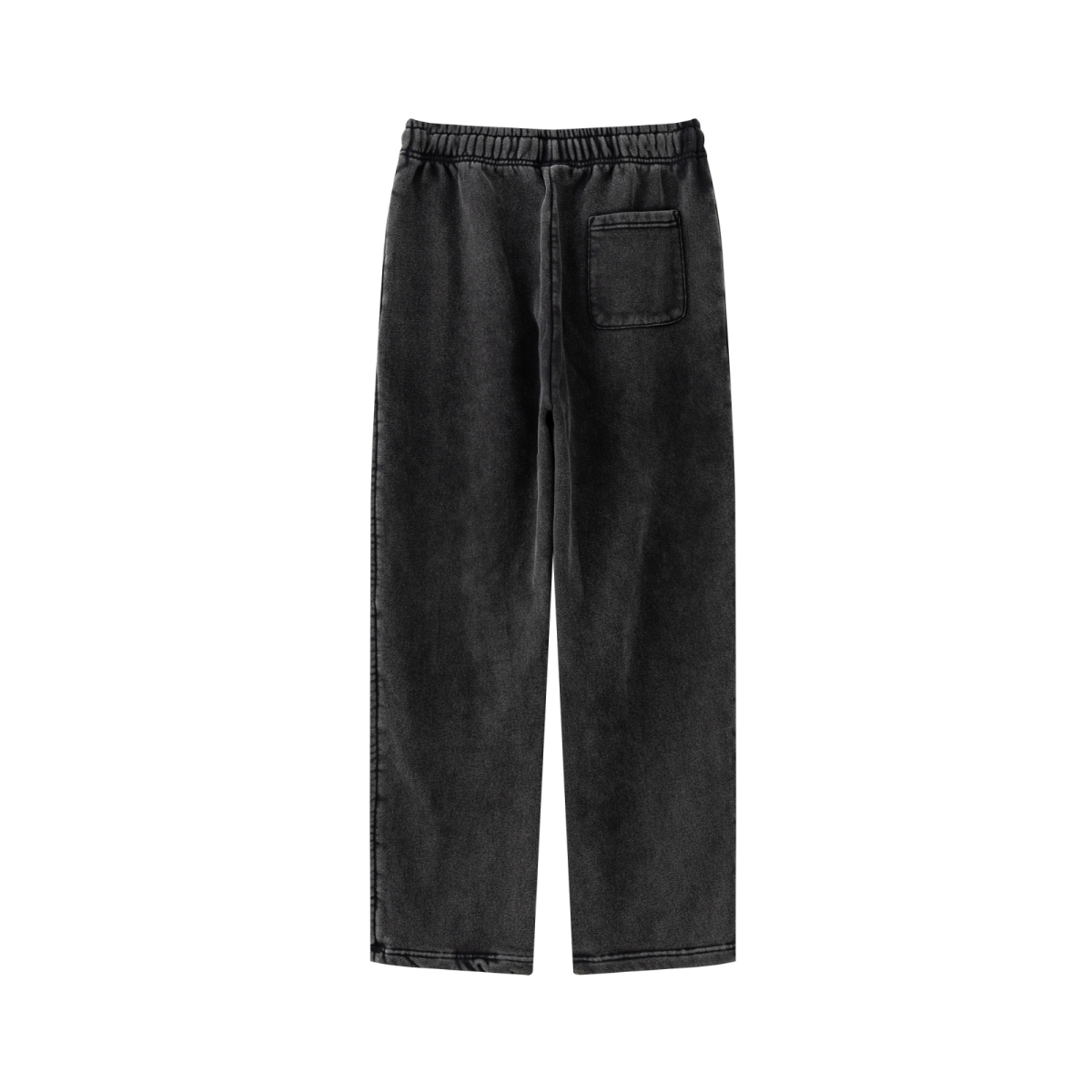 360GSM Men's Fleece Twisted-Stitch Marled Pants Snow Wash Grey