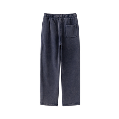 360GSM Men's Fleece Twisted-Stitch Marled Pants Royal Blue