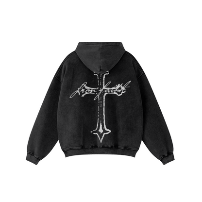 360GSM Unisex Fried-Color Snow-Washed Hoodie Snow Wash